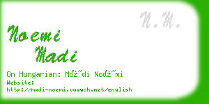 noemi madi business card